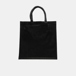 Black Jute Tote Bag