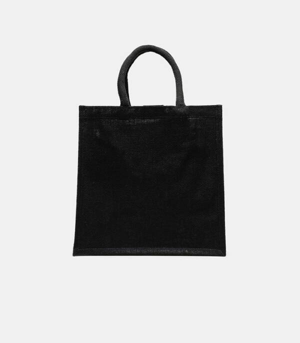Black Jute Tote Bag