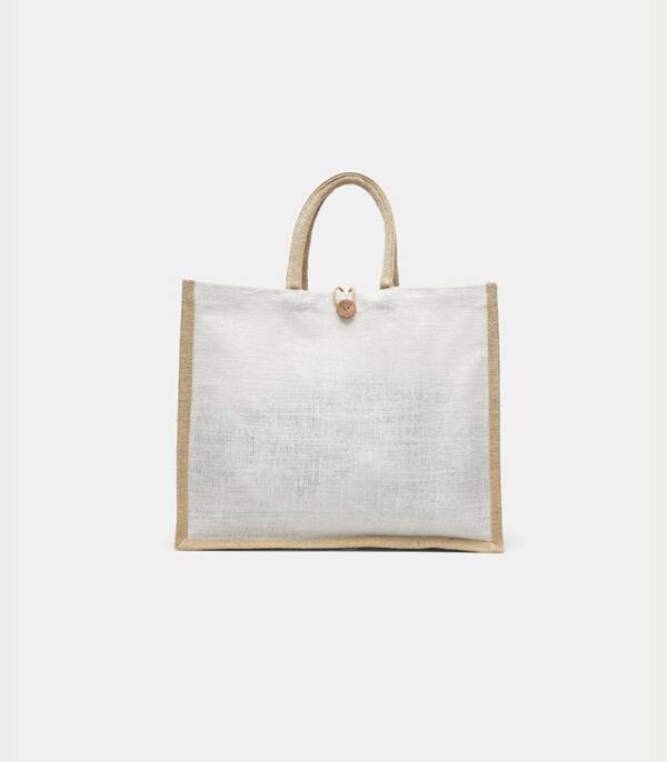 White Jute Bag